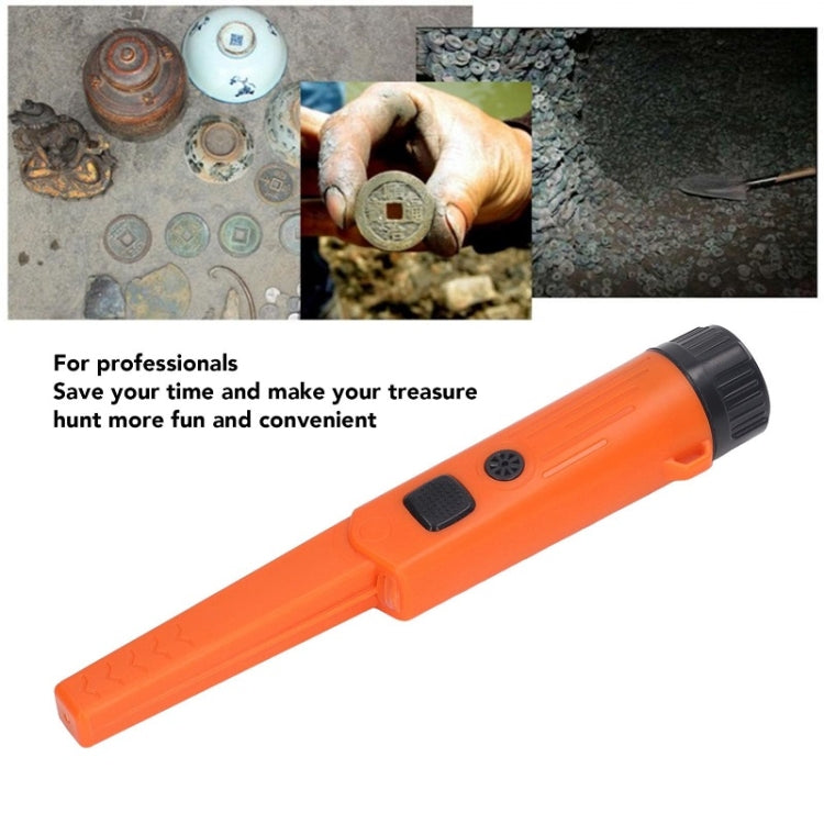 Mini Waterproof Handheld Metal Positioning Rod Detector, Orange, Black