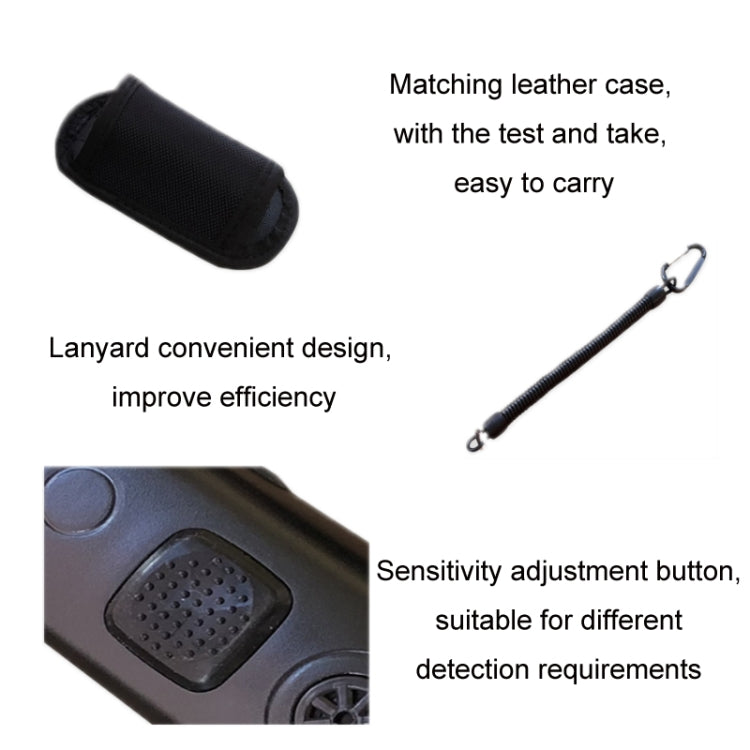 Mini Waterproof Handheld Metal Positioning Rod Detector, Orange, Black