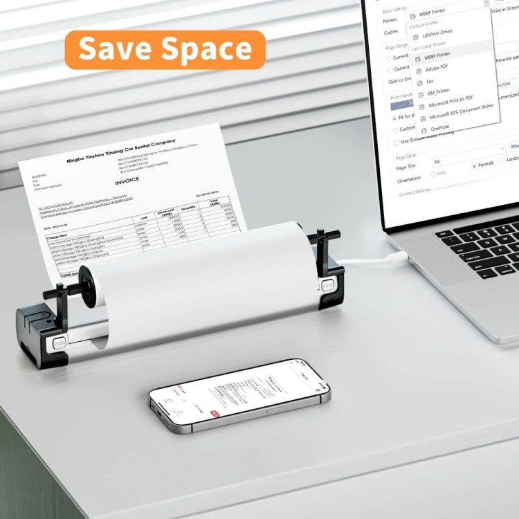 Phomemo M08F Printer Holder For Letter Rolls Thermal Paper