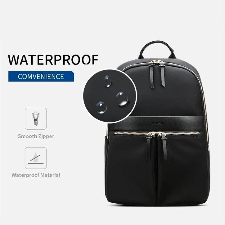 Bopai 14-inch Laptop Casual Lightweight Waterproof Backpack(Black)