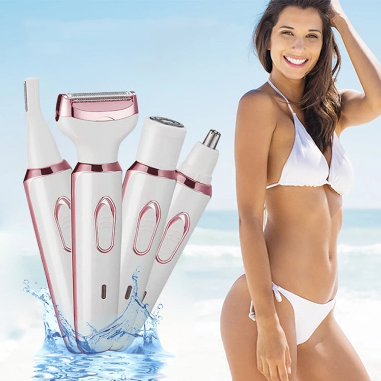SONAX PRO SN-8666  4-in-1 Ladies Shaving Washable Rechargeable Hair Removal Device(White)