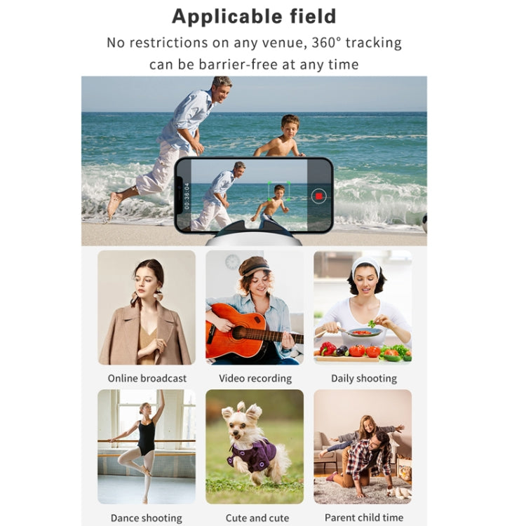 Hishell Rechargeable AI Face Intelligent Follow Shot Gimbal Cell Phone Live Streaming Video Stabilizer(Gold)