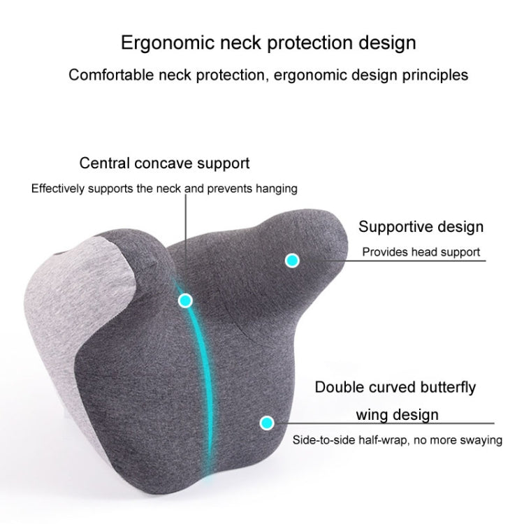 BEWALKER Car Headrest Memory Foam Neck Support Pillow Car Seat Cervical Cushion(Green)