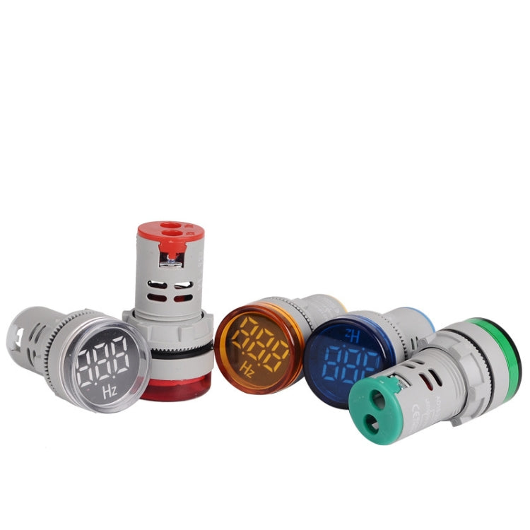 SINOTIMER ST16HZ 20-75Hz AC Frequency 22mm Round Opening LED Digital Signal Indicator Light(04 Green)