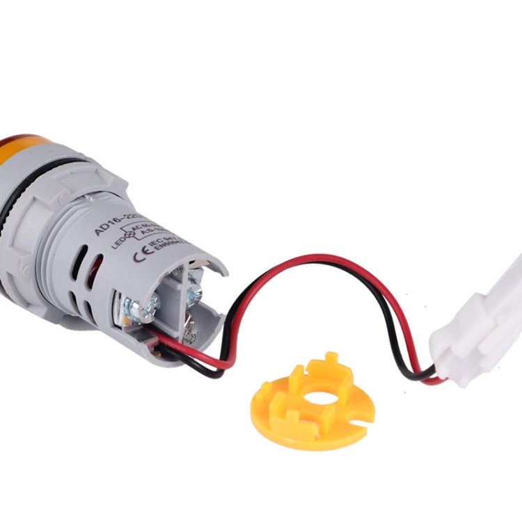 SINOTIMER ST16VA Round 22mm LED Digital Display AC Voltage Current Indicator AC 60-500V 0-100A(01 Red)