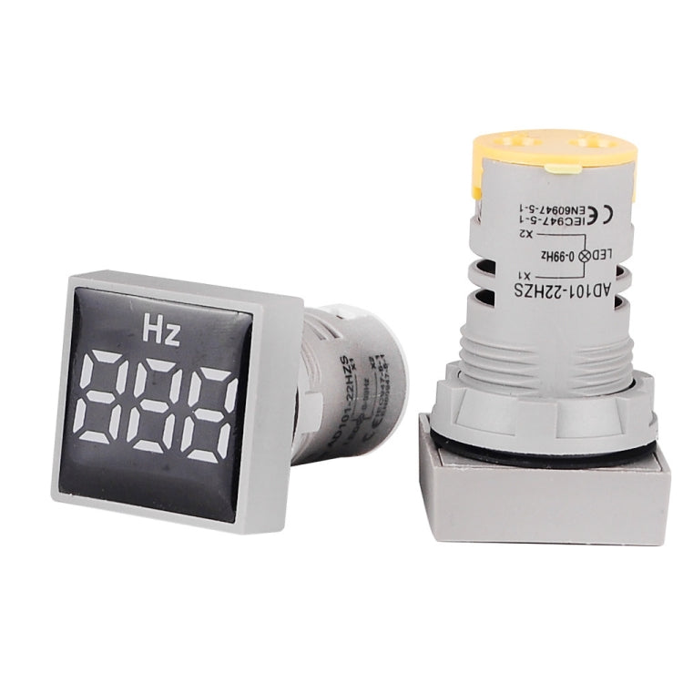 SINOTIMER ST17HZ 22mm Square LED Digital Display 50-75Hz AC Frequency Signal Indicator(04 Green)