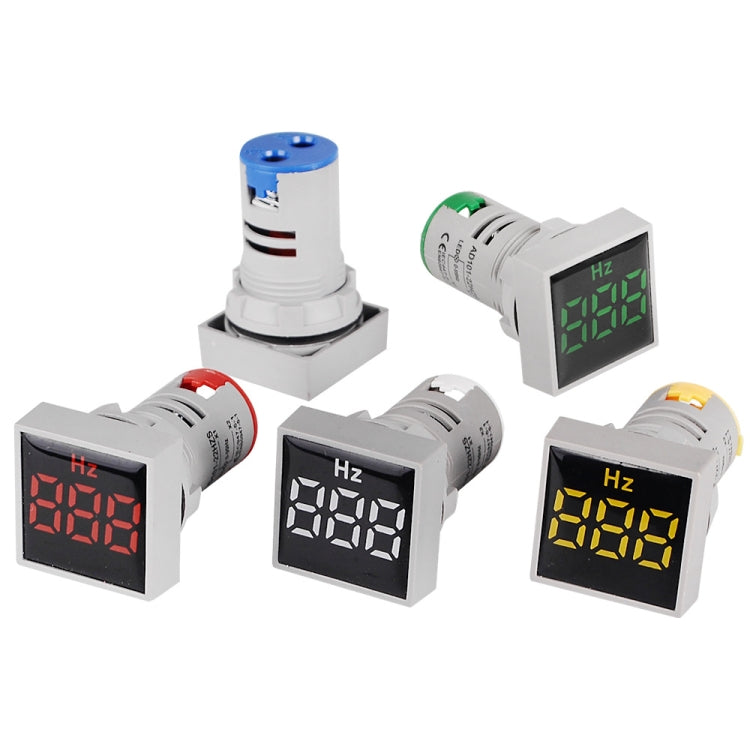 SINOTIMER ST17HZ 22mm Square LED Digital Display 50-75Hz AC Frequency Signal Indicator(04 Green)