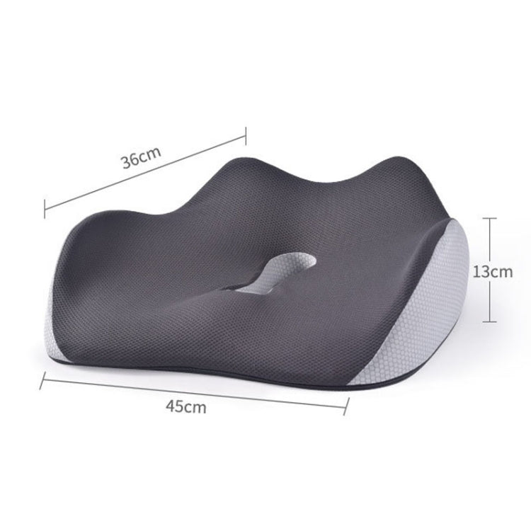 BEWALKER Slow Rebound Memory Foam Cushion Thickened Breathable Office Chair Seat Pad(Grey)