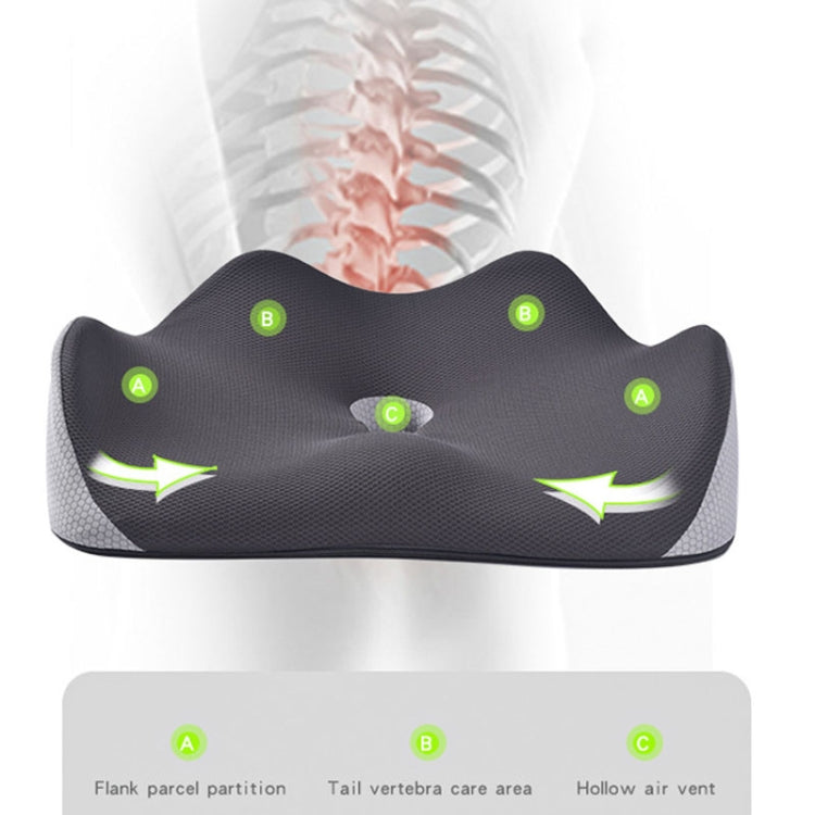 BEWALKER Slow Rebound Memory Foam Cushion Thickened Breathable Office Chair Seat Pad(Navy)