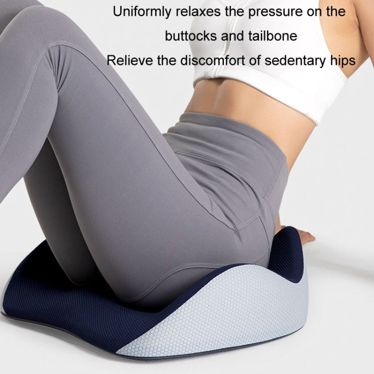 BEWALKER Slow Rebound Memory Foam Cushion Thickened Breathable Office Chair Seat Pad(Navy)