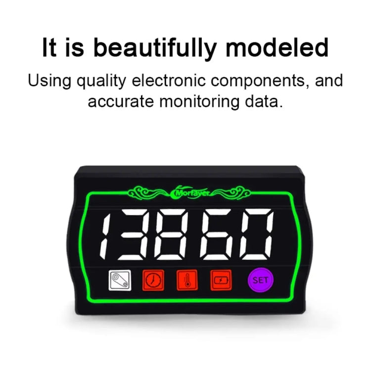 4 in 1 Ambient Temperature Gauge Morfayer Locomotive Intelligent Multi-function Tachometer