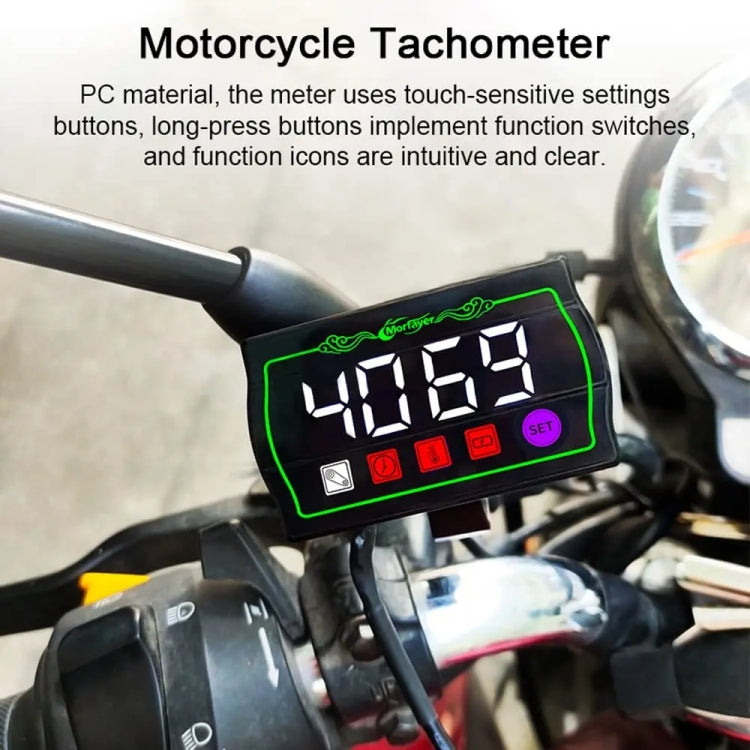 4 in 1 Ambient Temperature Gauge Morfayer Locomotive Intelligent Multi-function Tachometer