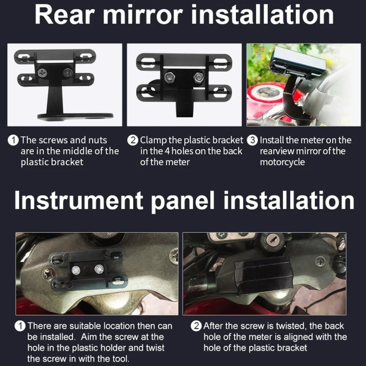 4 in 1 Ambient Temperature Gauge Morfayer Locomotive Intelligent Multi-function Tachometer