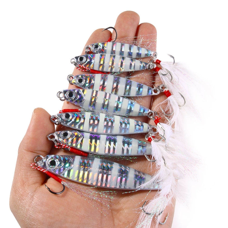 HENGJIA LB149 Slow Cranking Luminous Iron Plate Lead Fishing Bait Lua Naked Fake Bait, Size: 10g(Luminous)
