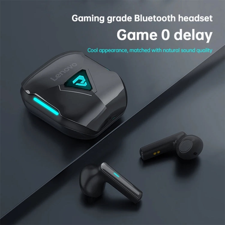 Lenovo TG132 Wireless Bluetooth 5.3 Earphones Sensorless Delay Ultra Long Life Sports Music Game Gaming Use(White)