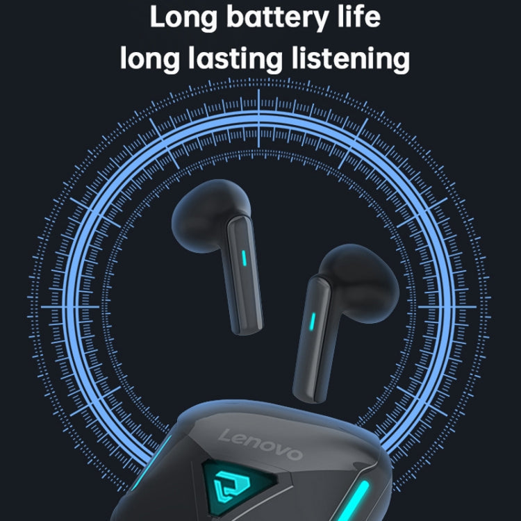 Lenovo TG132 Wireless Bluetooth 5.3 Earphones Sensorless Delay Ultra Long Life Sports Music Game Gaming Use(Black)