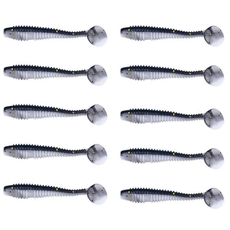 4.5cm 10pcs /Pack HENGJIA Spaghetti Worm T-Tail Soft Bait Spiral Fishing Dummy Lures(Color 1)