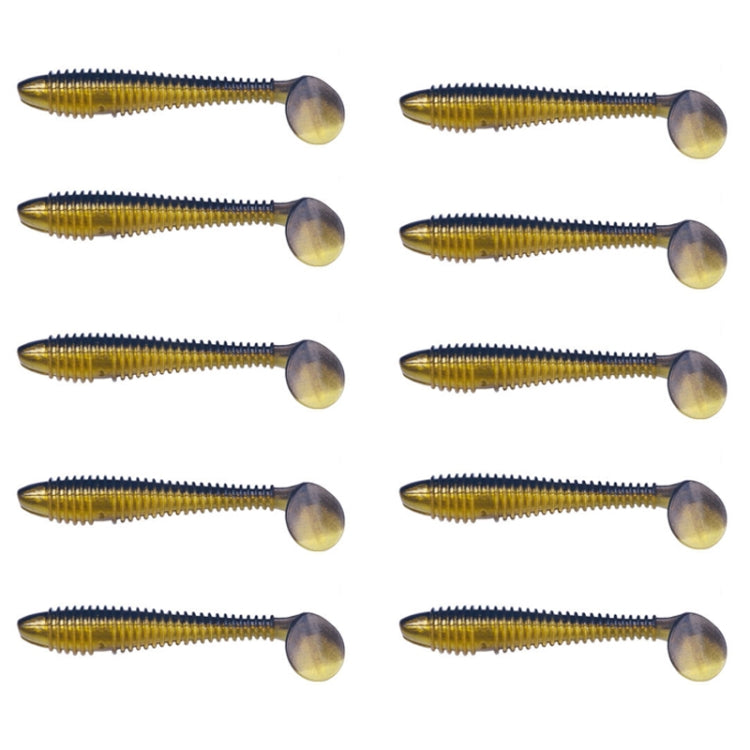 4.5cm 10pcs /Pack HENGJIA Spaghetti Worm T-Tail Soft Bait Spiral Fishing Dummy Lures(Color 2)