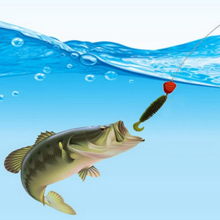5.5cm 10pcs /Pack HENGJIA Spaghetti Worm T-Tail Soft Bait Spiral Fishing Dummy Lures(Color 2)