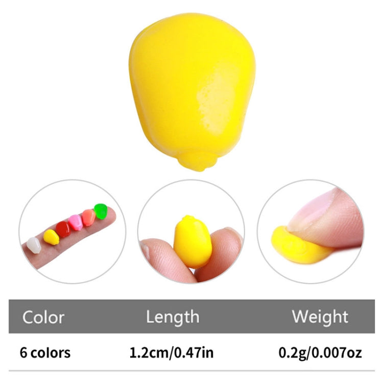 50pcs /Pack HENGJIA SO183 Floating Water Corn Soft Bait Plastic Lua Dummy Lures(Gold)