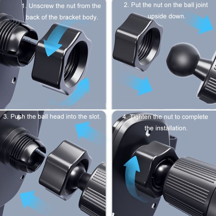 BUDK Triangle Gravity Sensor Car Phone Bracket Car Air Vent Navigation Holder, Model: Bent Suction Cup Base Model