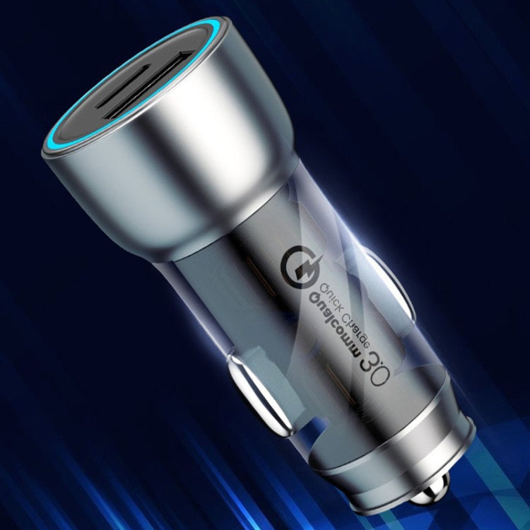 QIAKEY Vehicle Dual Port Fast Charging Charger One To Two Cigarette Lighter, Model: TK518 Coffee