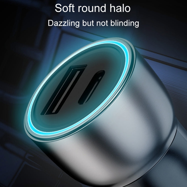 QIAKEY Vehicle Dual Port Fast Charging Charger One To Two Cigarette Lighter, Model: TK515 Blue