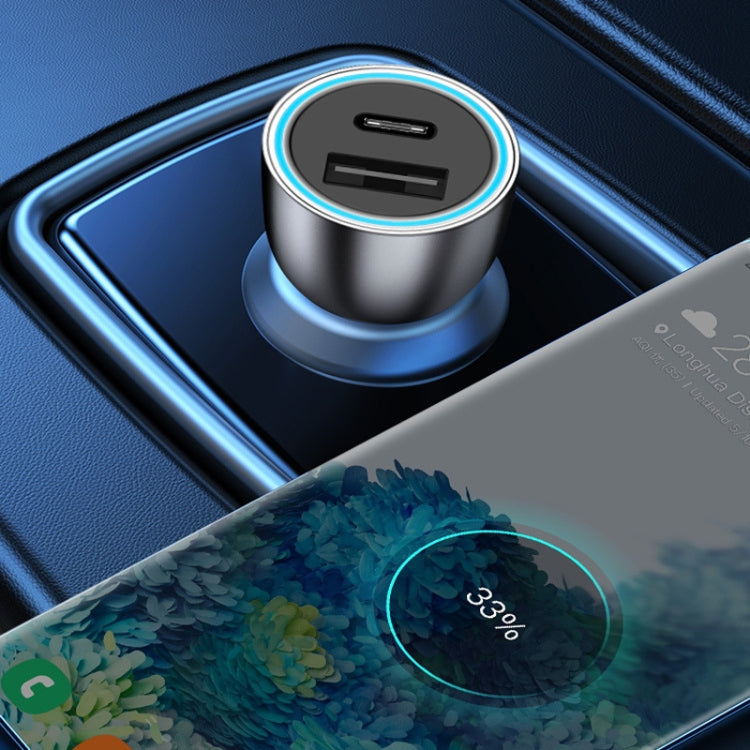 QIAKEY Vehicle Dual Port Fast Charging Charger One To Two Cigarette Lighter, Model: TK518 Coffee