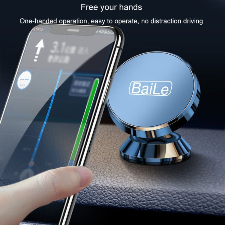 BaiLe Magnetic Car Phone Holder Universal Car Dashboard Fixed Navigation Bracket, Color: Sticker Black