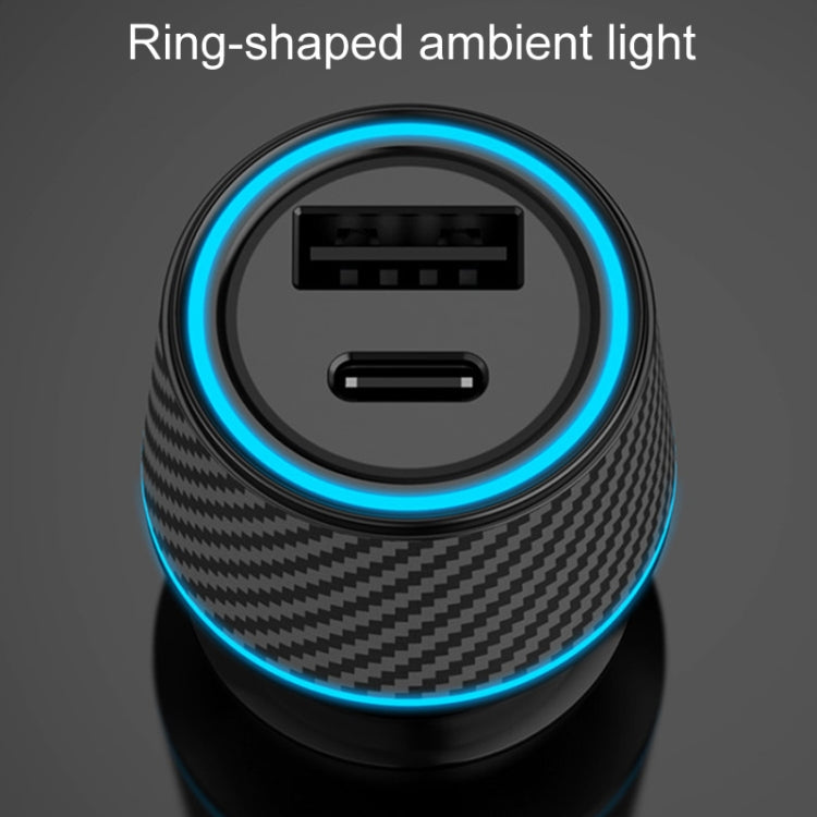QIAKEY Dual Fast Charging Charger One To Two Cigarette Lighter, Size: TH215 43W(Black)