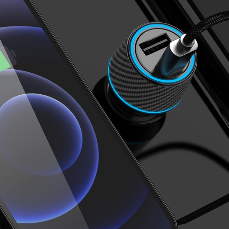 QIAKEY Dual Fast Charging Charger One To Two Cigarette Lighter, Size: TH215 43W(Black)