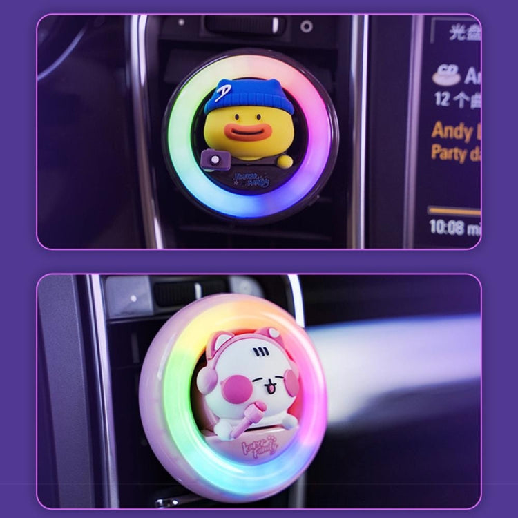 ICARER FAMILY XX-28 Car Aromatherapy Colorful Rhythm Lights Air Vent Aromatherapy Decoration(Blue)
