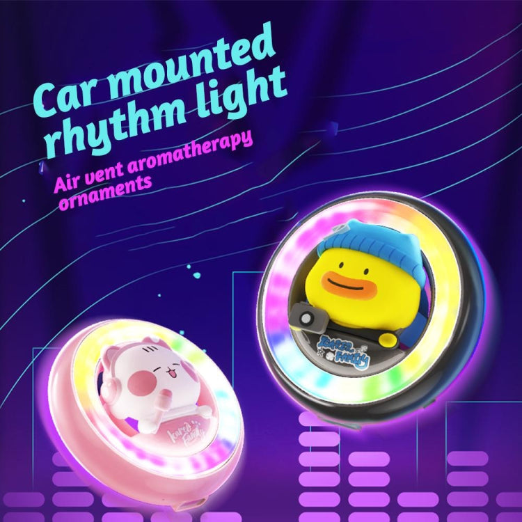 ICARER FAMILY XX-28 Car Aromatherapy Colorful Rhythm Lights Air Vent Aromatherapy Decoration(Blue)