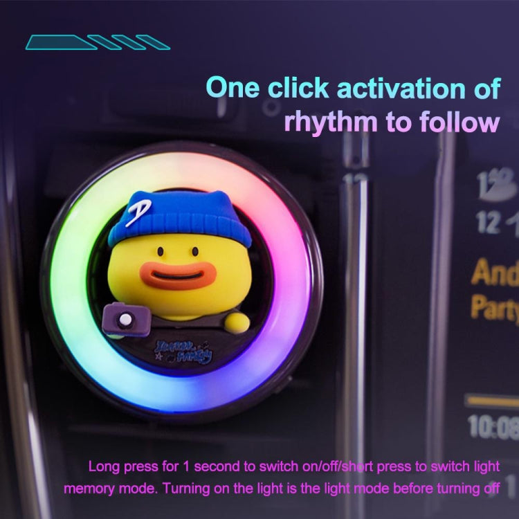 ICARER FAMILY XX-28 Car Aromatherapy Colorful Rhythm Lights Air Vent Aromatherapy Decoration(Blue)