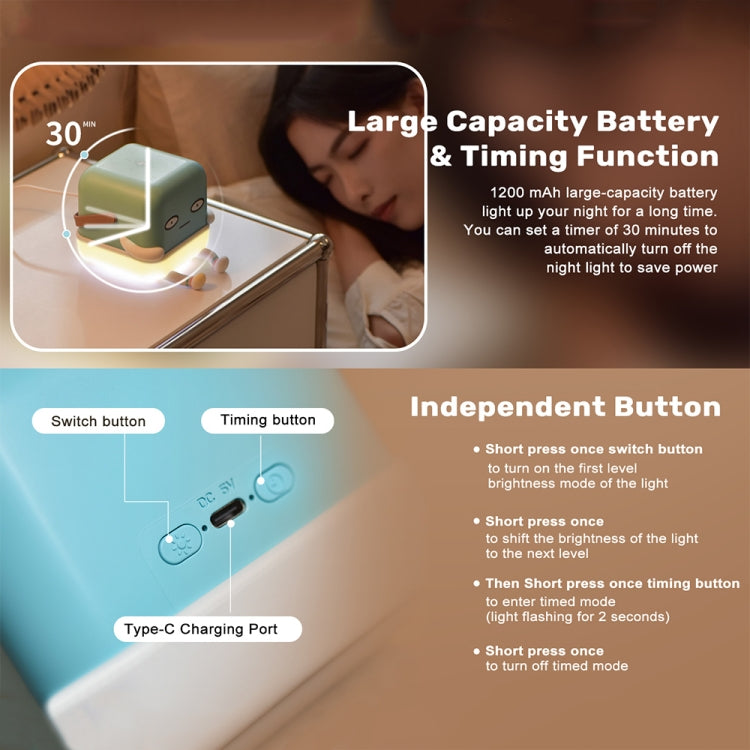 ICARER FAMILY IF-C01 Cartoon Adjustable Phone Holder Night Light With Wireless Charger(Ice Cubes)