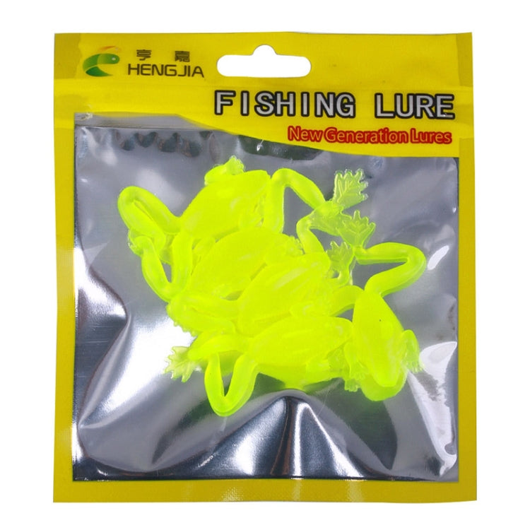 5pcs /Pack HENGJIA SO193 Thunderfrog Soft Bait Lua Fishing Dummy Lures, Size: 5.5cm 2.7g(Yellow)