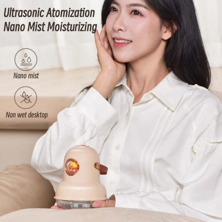 ICARER FAMILY IF-JS01 USB Charging Desktop Night Light Dual-spray Humidifier, Color: White (Digital)