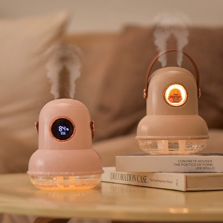 ICARER FAMILY IF-JS01 USB Charging Desktop Night Light Dual-spray Humidifier, Color: Pink (Digital)