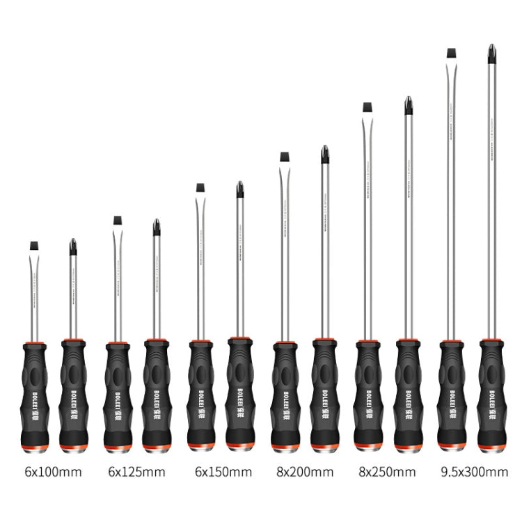 BOLEEI 6.0x125mm Straight Heart Piercing Knockable Screwdriver Convertible Tool