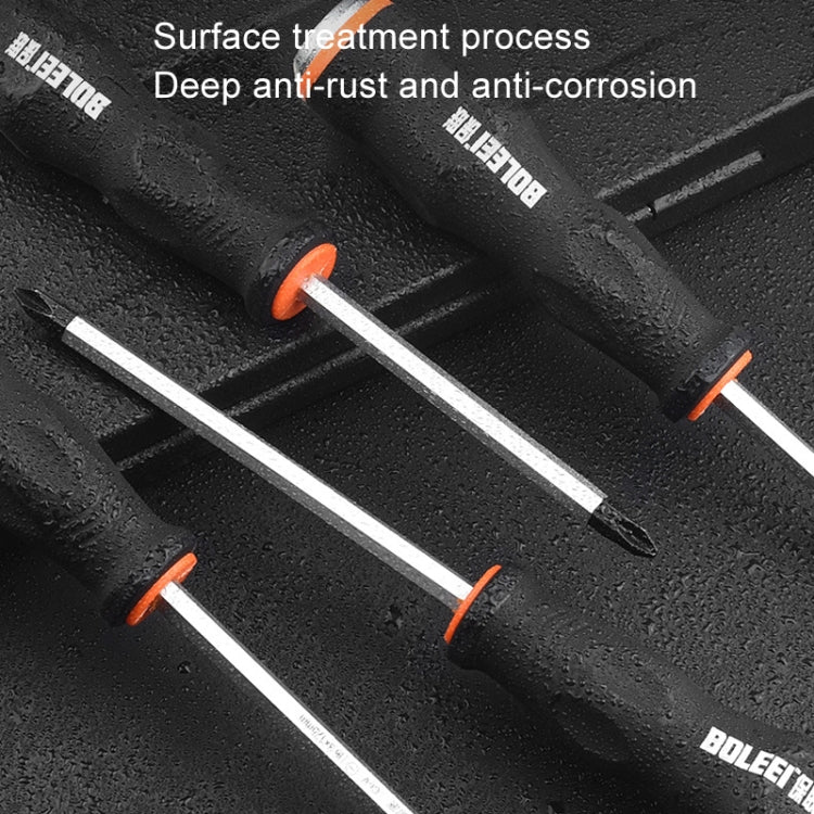 BOLEEI 6.0x150mm Straight Heart Piercing Knockable Screwdriver Convertible Tool