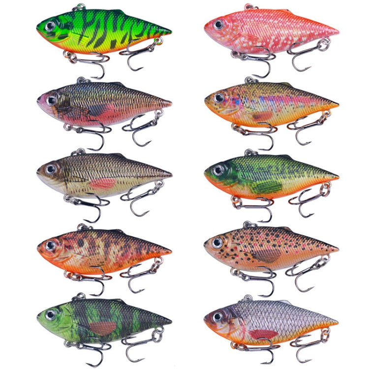 10colors /Set HENGJIA VI101 Painted VIB Dummy Lure Lua Submerged Baits, Size: 6.4cm 8g