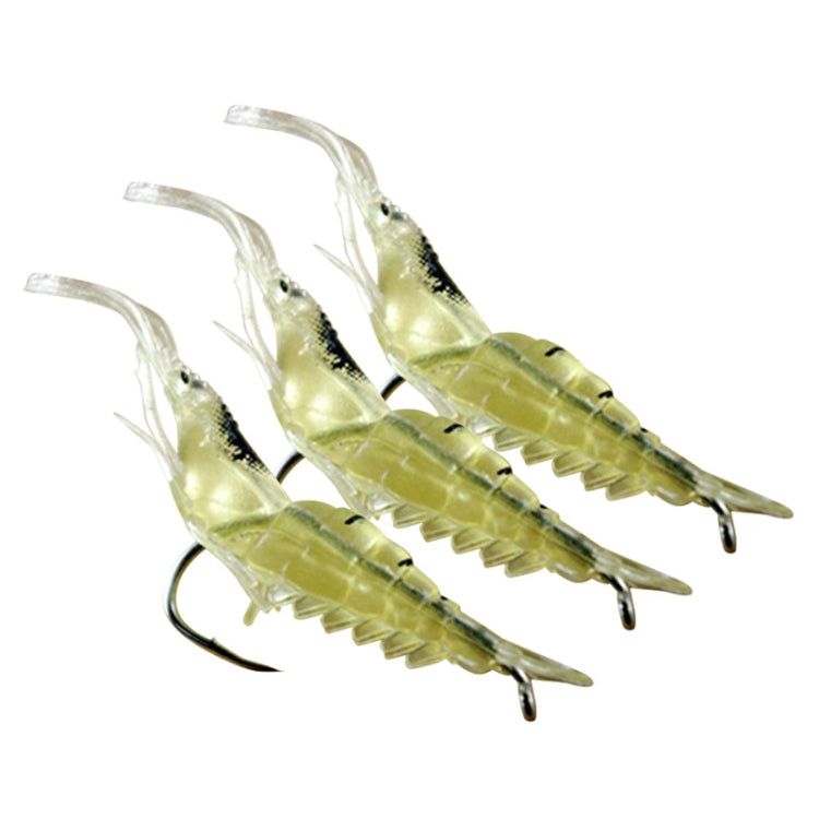 5pcs /Pack HENGJIA SO064 Imitation Grass Shrimp Dummy Bait Lua Fishing Soft Lures, Size: 4cm 1.5g(White)