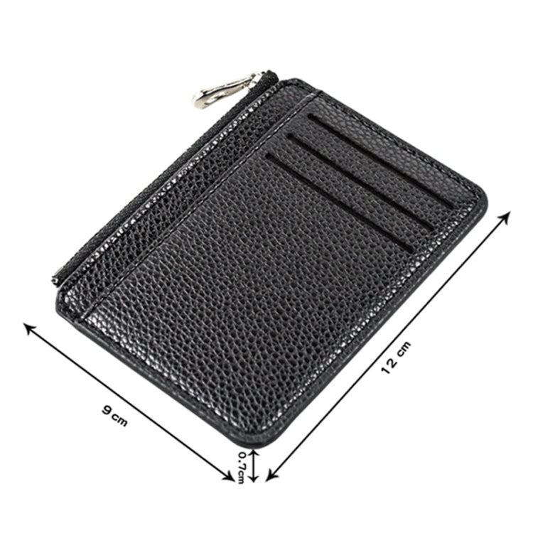 Multi-card Slot Zipper Card Holder Large Capacity Ultra-thin Coin Purse(Sky Blue)