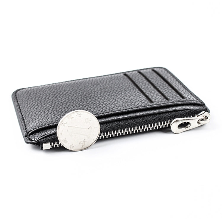 Multi-card Slot Zipper Card Holder Large Capacity Ultra-thin Coin Purse(Pink)