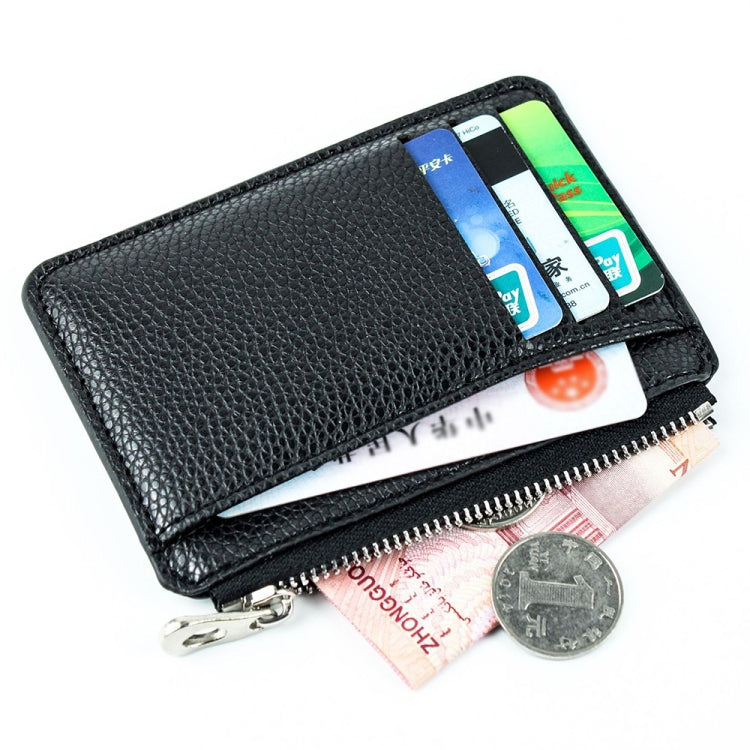 Multi-card Slot Zipper Card Holder Large Capacity Ultra-thin Coin Purse(Sky Blue)