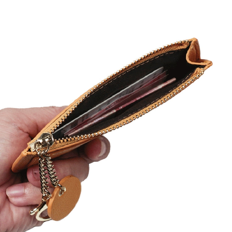 Leisure Ultra-thin Ladies Coin Purse Zippered Mini Wallet(Light Purple)