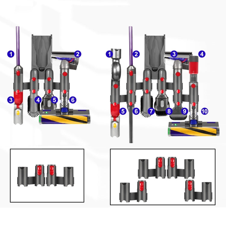 For Dyson V7 V8 V10 V11 V12 V15 Vacuum Cleaner Storage Rack Extension Bracket, Style 2
