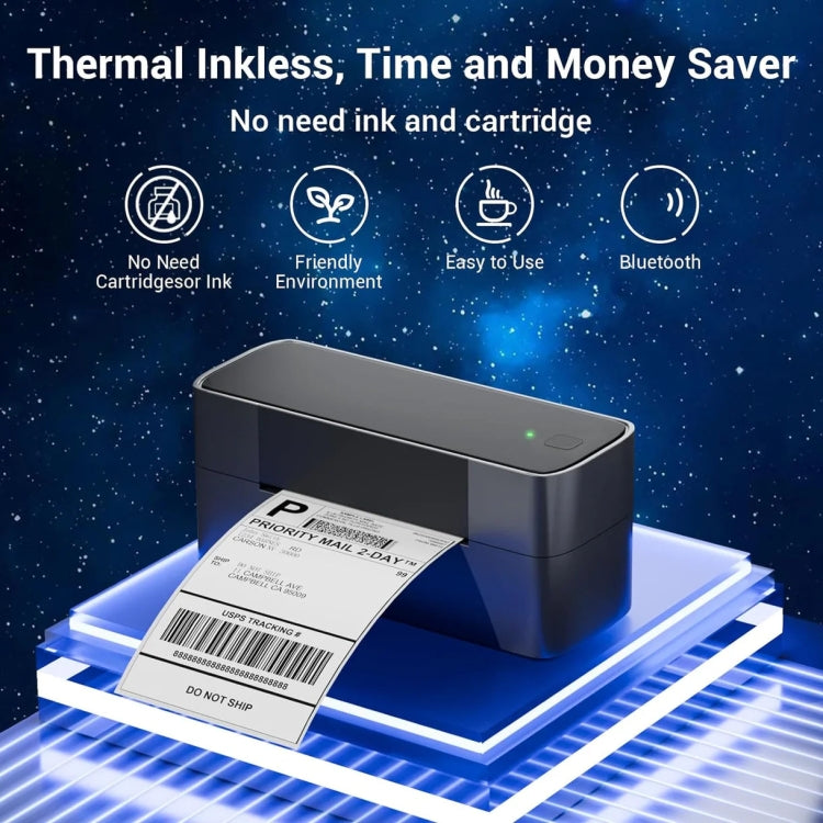 Phomemo PM245-BT Bluetooth Shipping Label Printer Support Labels Width  1- 4.6 Inch(US Plug)