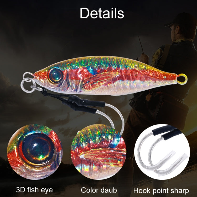 10colors /Set HENGJIA Iron Plate Lead Fish Dummy Bait Slow Cranking Sea Fishing Lures, Model: 80g
