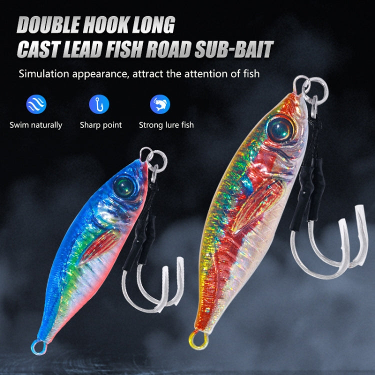 10colors /Set HENGJIA Iron Plate Lead Fish Dummy Bait Slow Cranking Sea Fishing Lures, Model: 80g